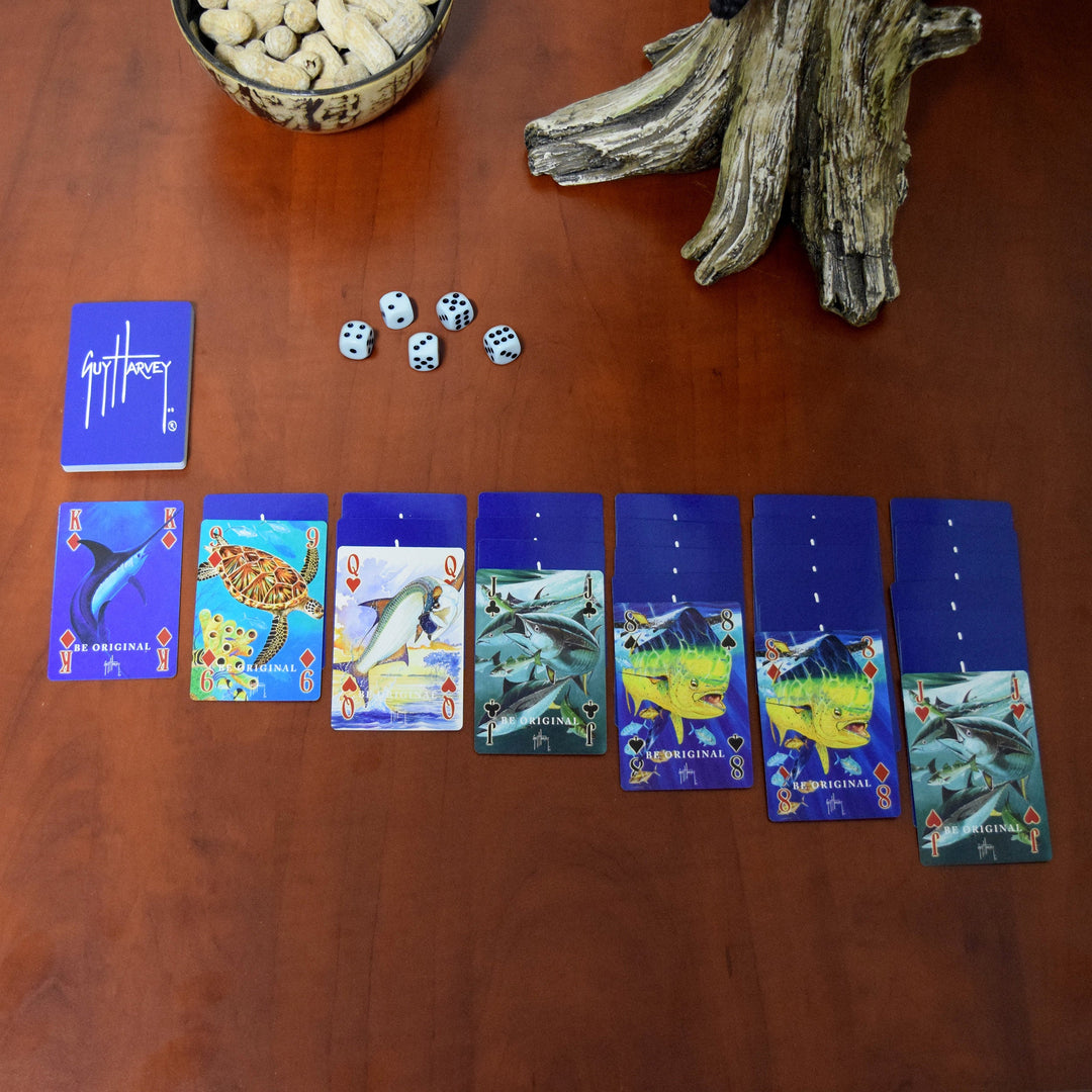 River's Edge Guy Harvey Playing Cards and Dice in Tin