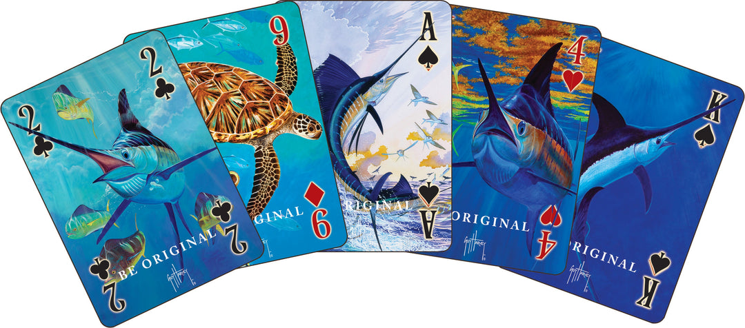 Guy Harvey Playing Cards and Dice Set with Collectible Tin – Tuppens