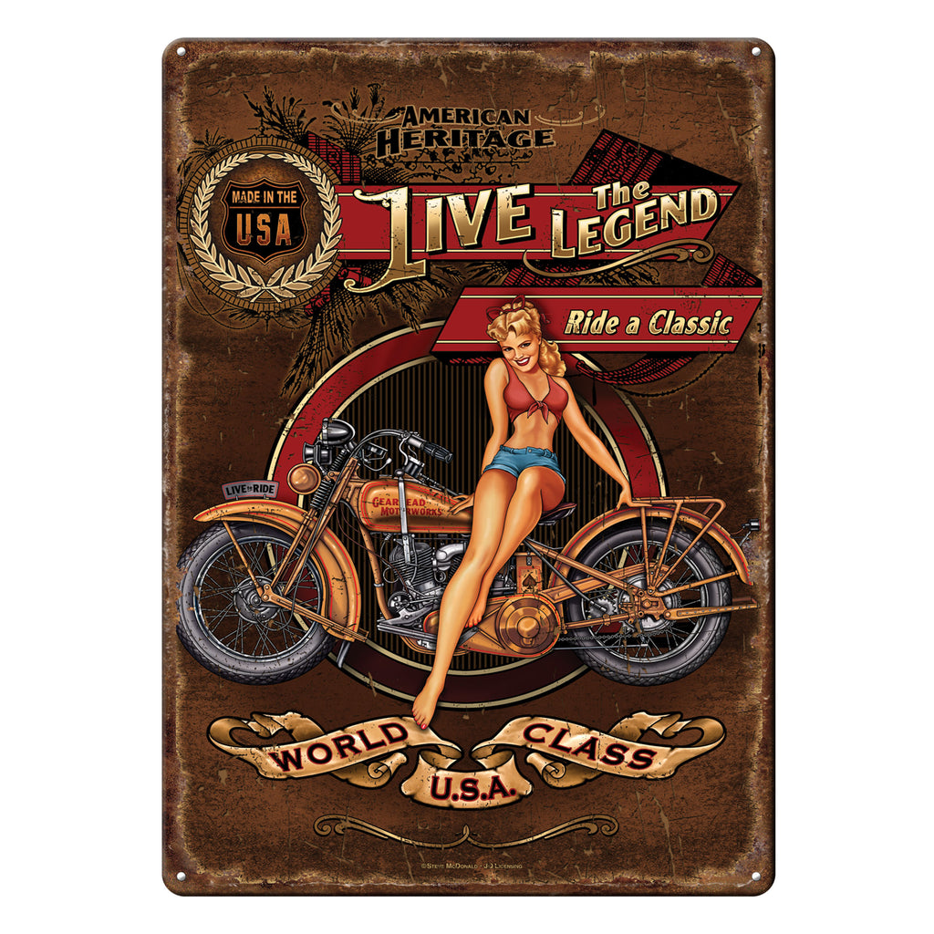 Metal Tin Signs, Funny, Vintage, Personalized 12-Inch x 17-Inch - Live the Legend