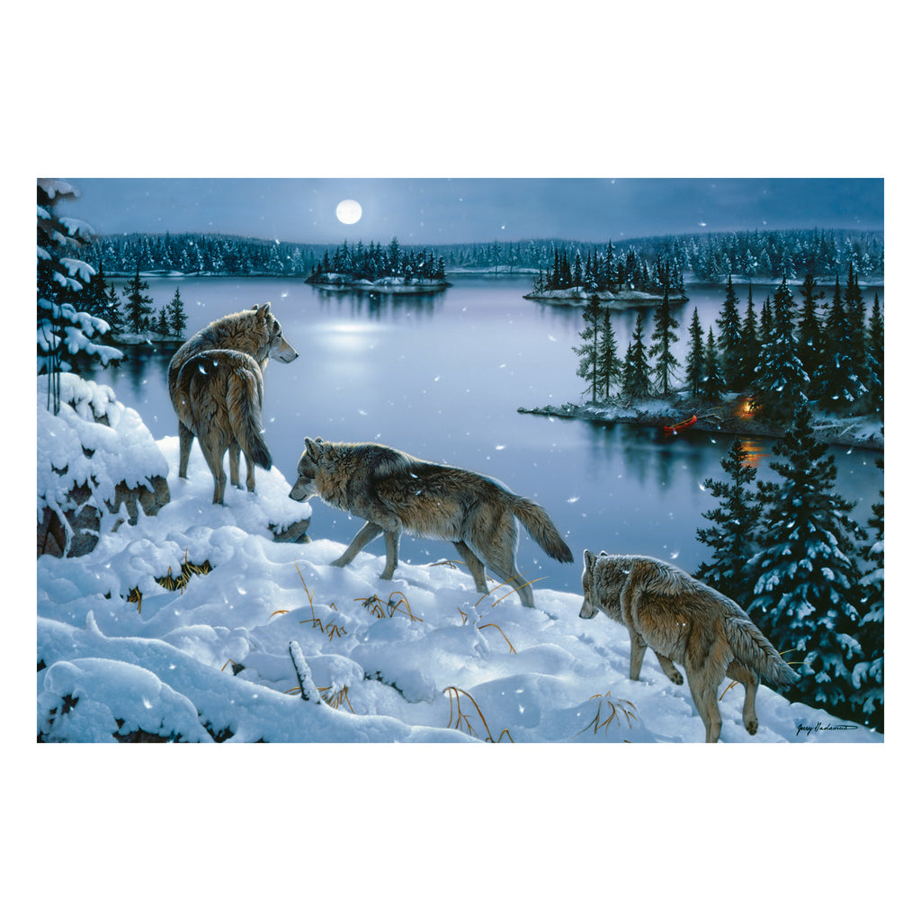 LED Art 24-inches by 16-inches - Nite Wolves