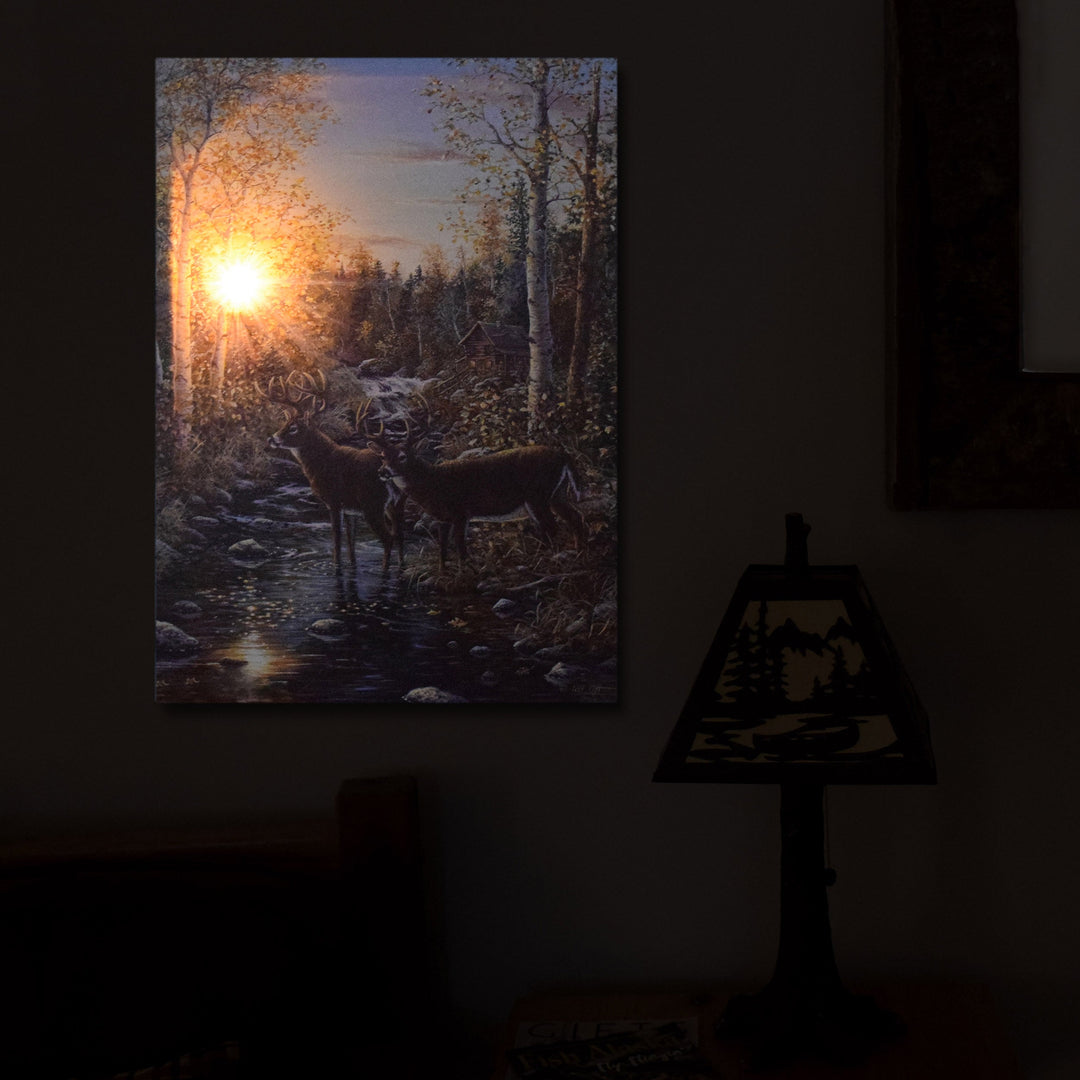 Led Art 24In X 16In Whitetail Deer
