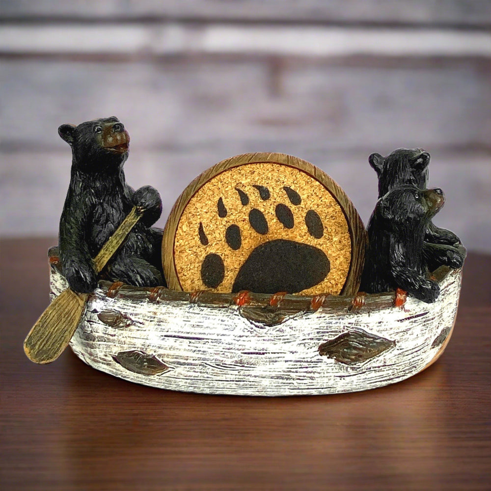 Coaster Set Bears In Boat