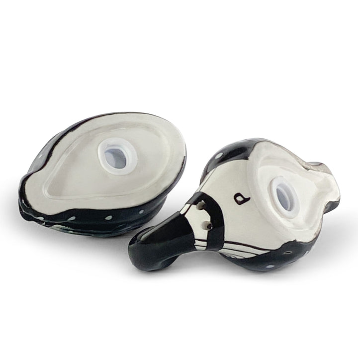 Salt And Pepper Shakers Loon Ceramic Matching Set