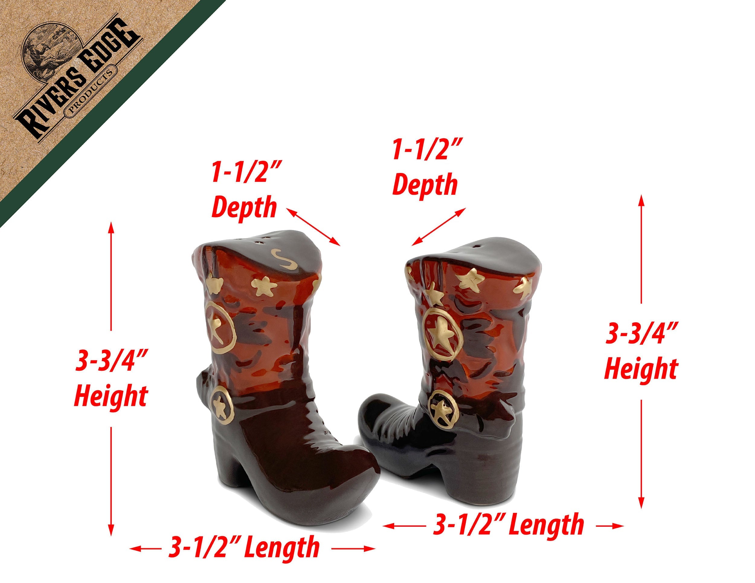 The Pioneer Woman Western Boots Salt and Pepper Shakers Set