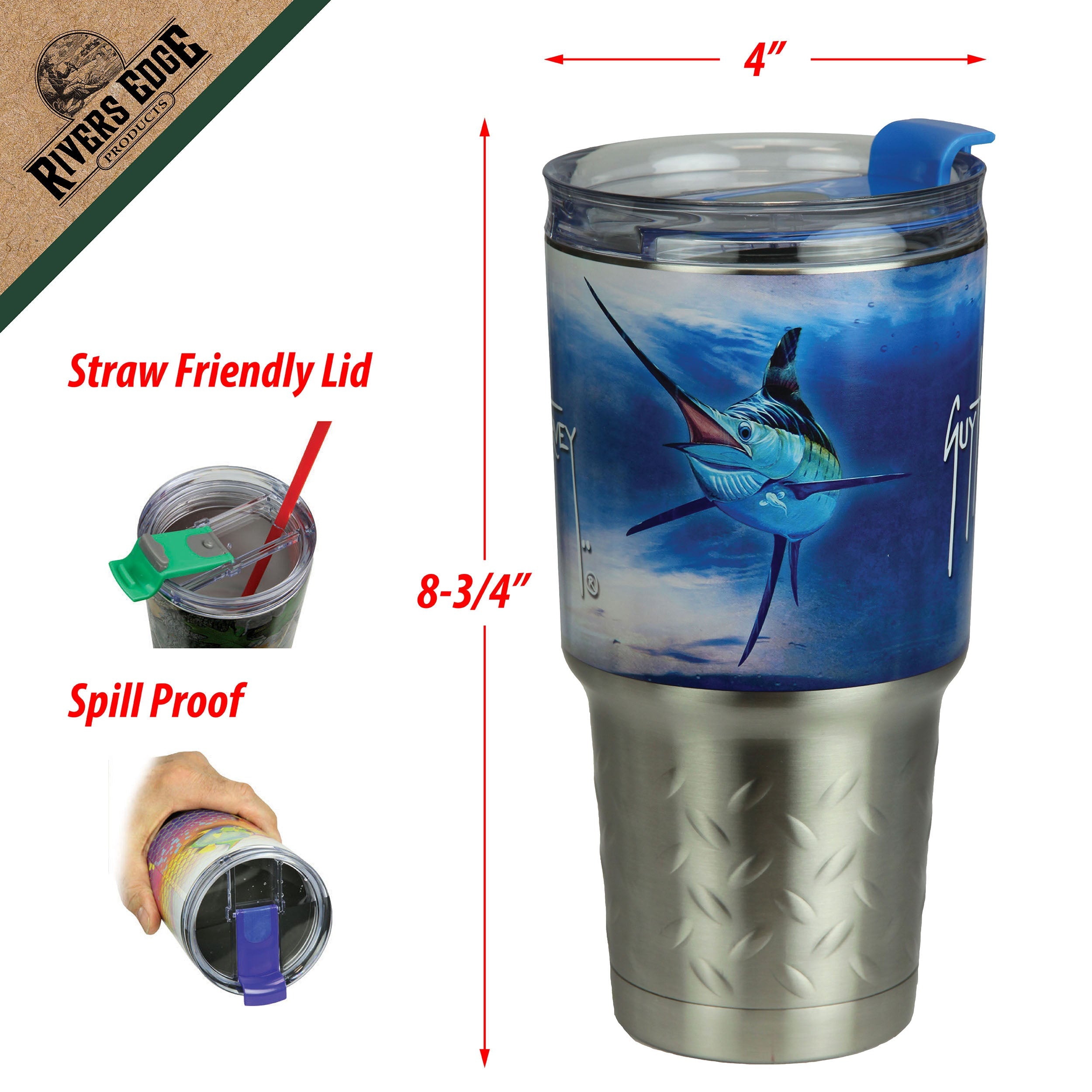 Inktee Store - Personalized Your Name Marlin Fishing Stainless Steel Tumbler  Check more at
