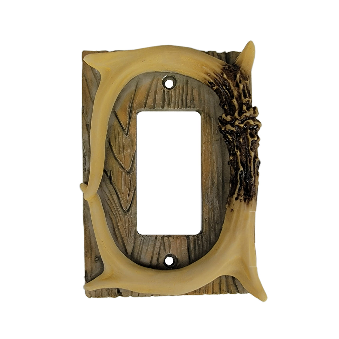 Electrical Cover Plate Decorator Style Single Antler