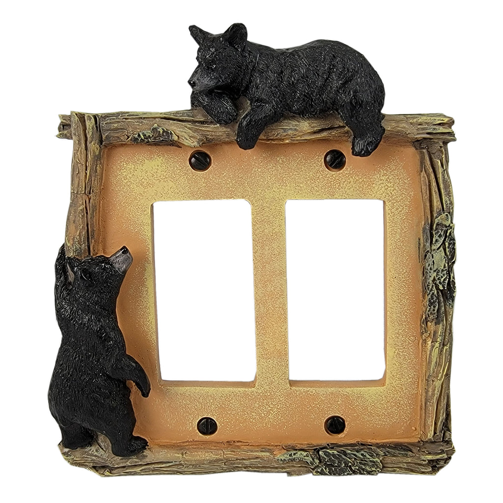 Electrical Cover Plate Decorator Style Double - Bear