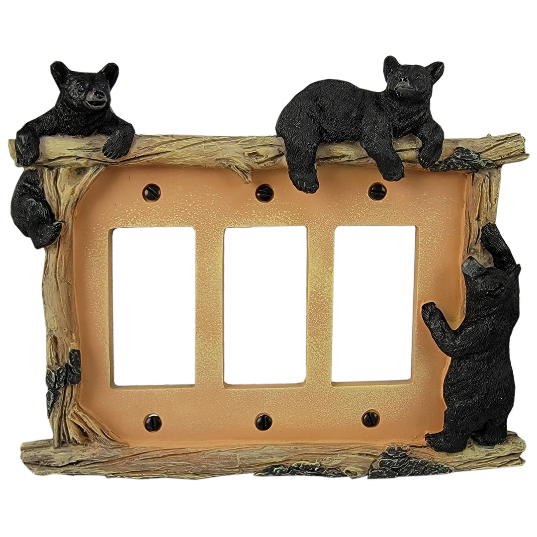 Electrical Cover Plate Decorator Style Triple Bear