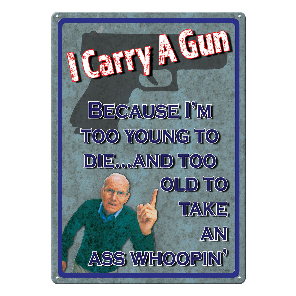 Metal Tin Signs, Funny, Vintage, Personalized 12-Inch x 17-Inch - Too Young to Die