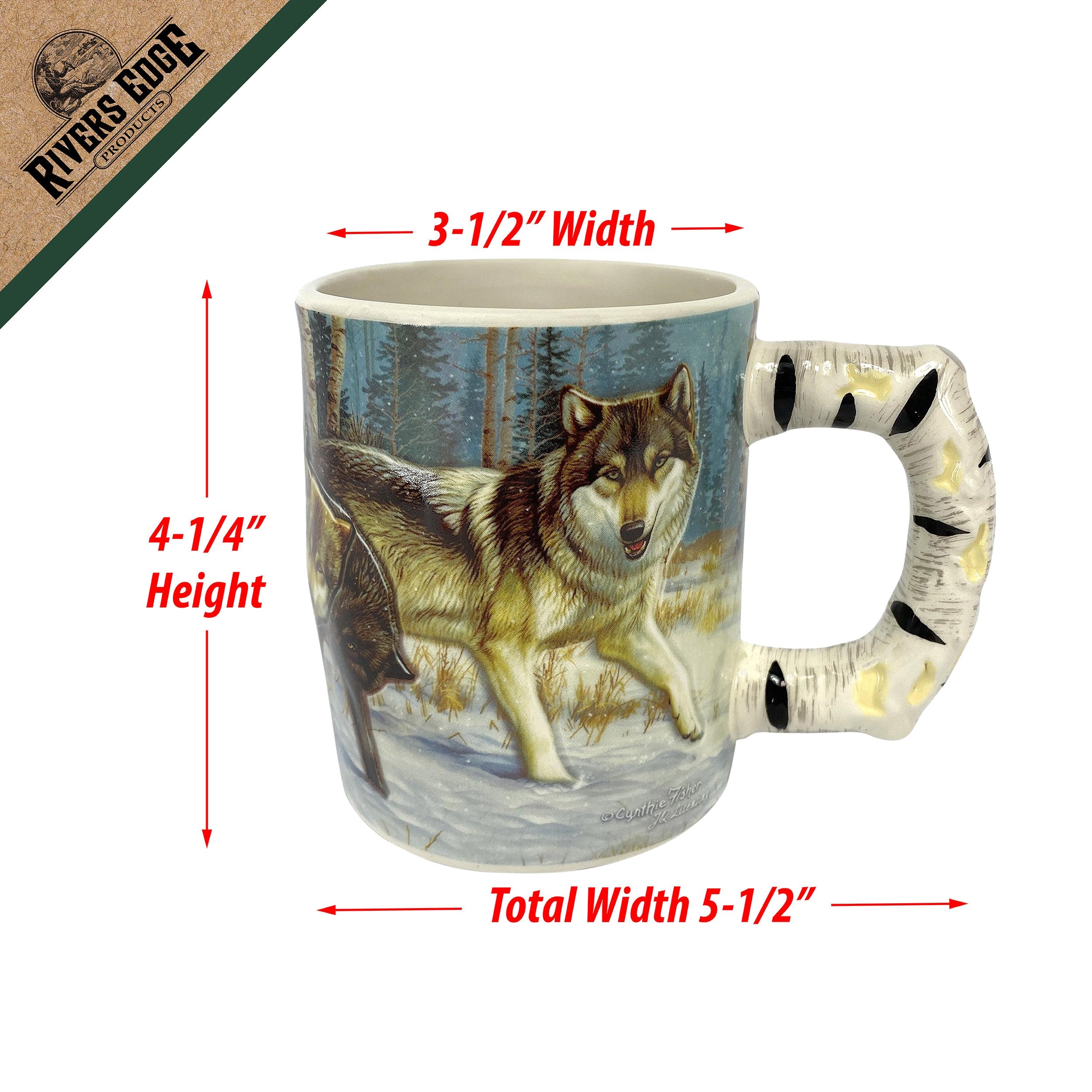 Rivers Edge Deluxe Mug - Elk Scene 15 oz.