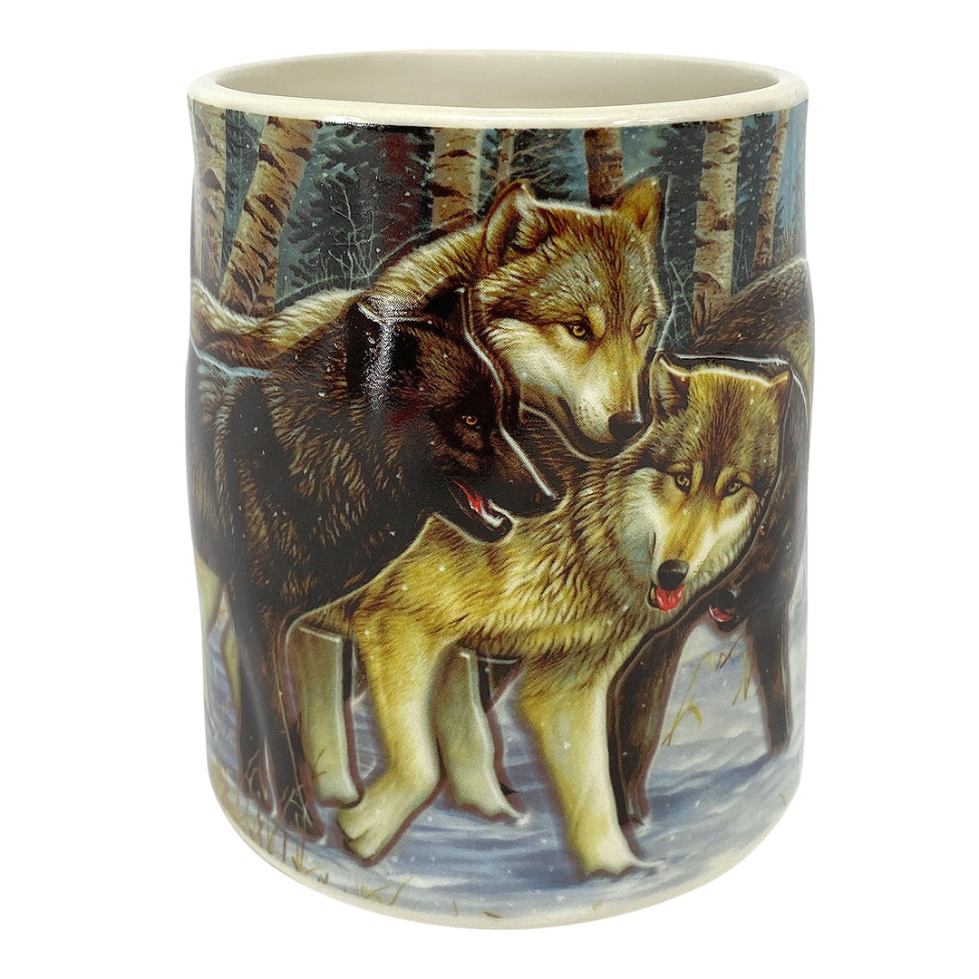 Ceramic Mug 3D 15Oz Wolf Scene