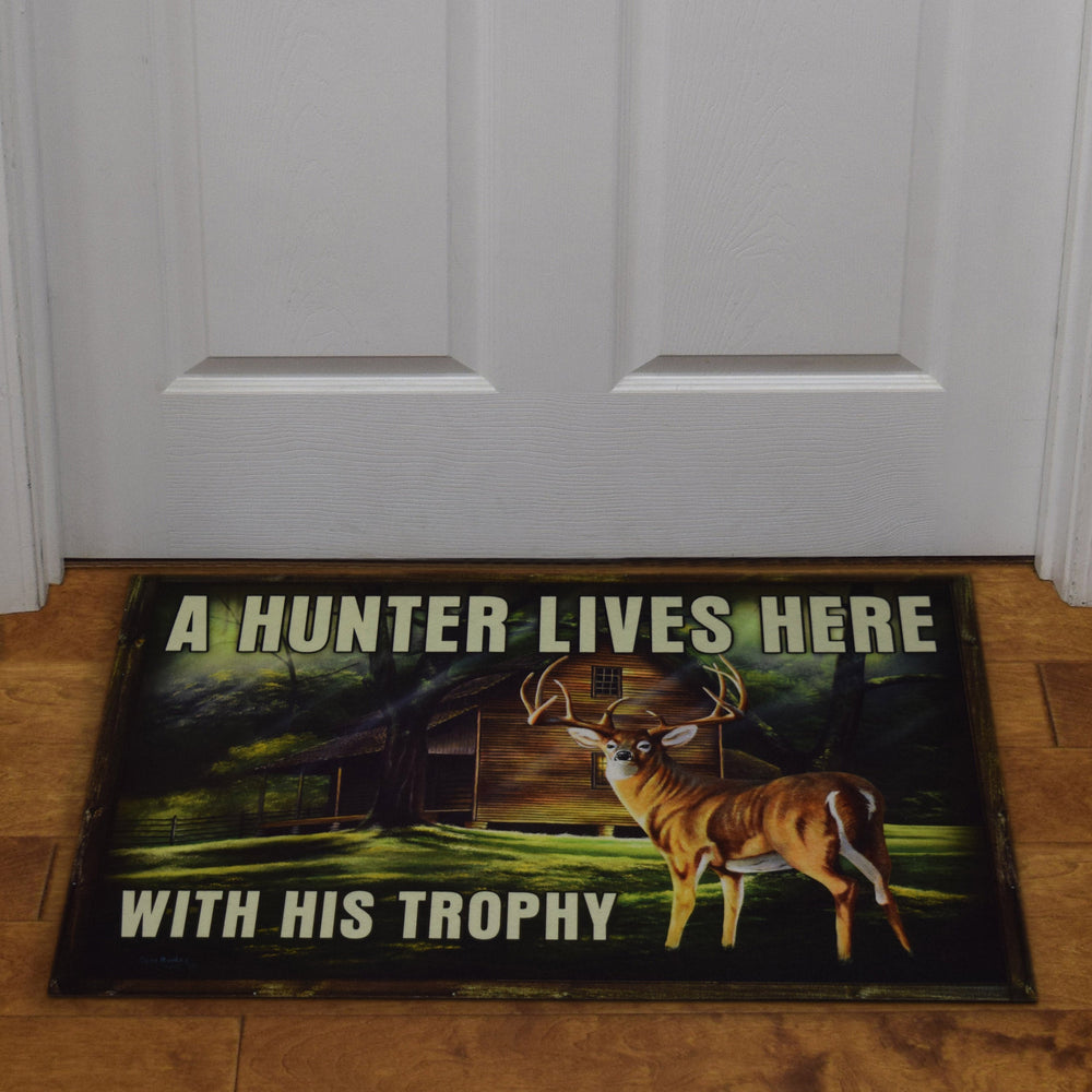 Door Mat Rubber 26In X 17In Hunter Trophy