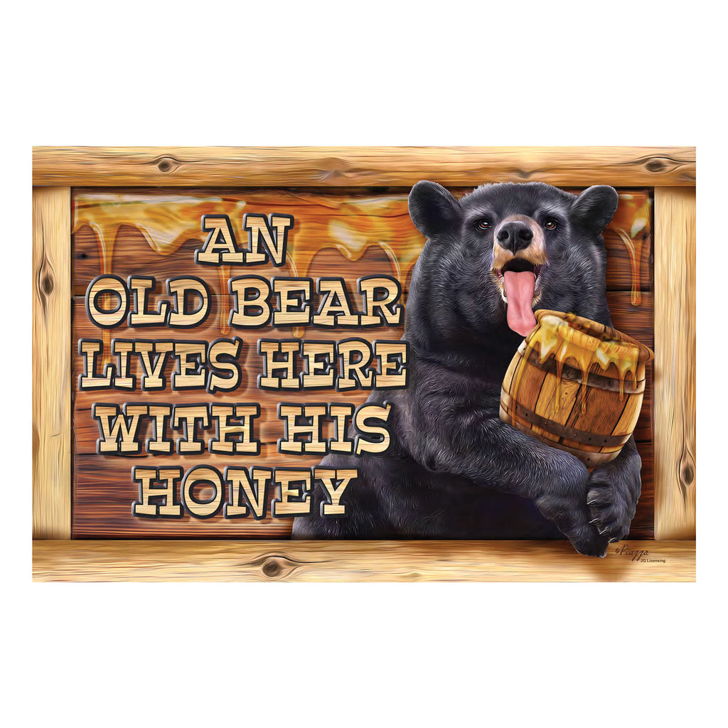 Door Mat Rubber 26-inches by 17-inches - Old Bear Lives