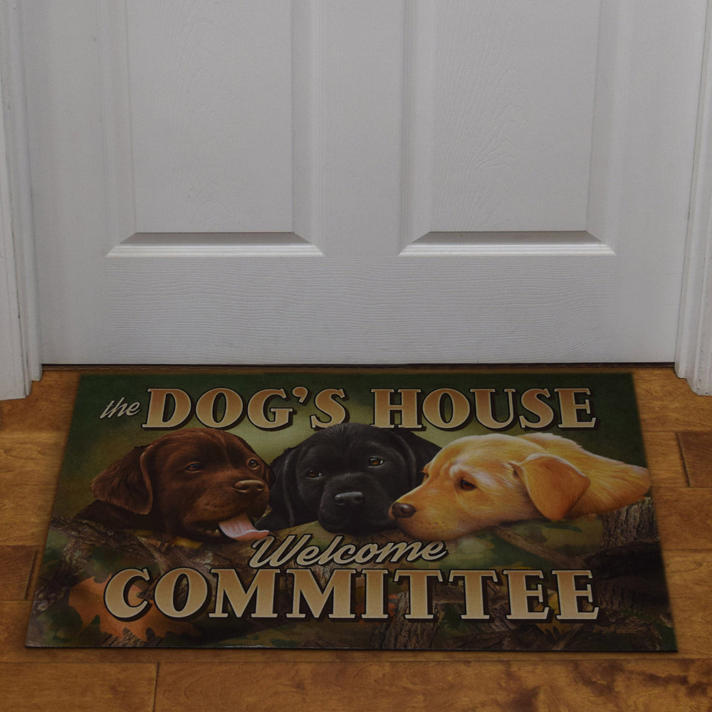 Door Mat Rubber 26In X 17In Dogs House