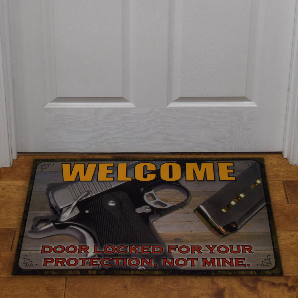 Door Mat Rubber 26In X 17In Door Locked