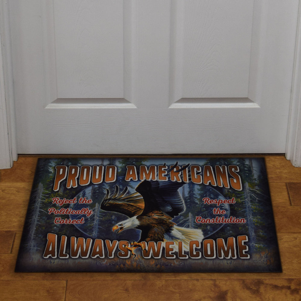 Door Mat Rubber 26In X 17In Proud American