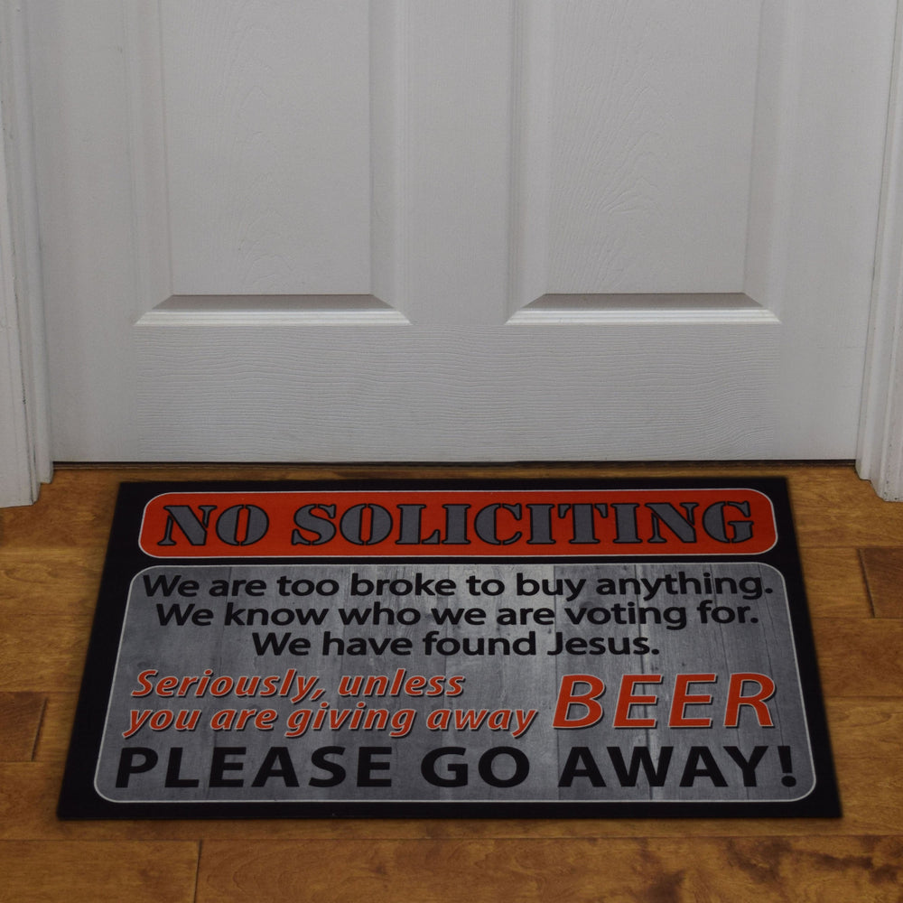 Door Mat Rubber 26In X 17In No Soliciting