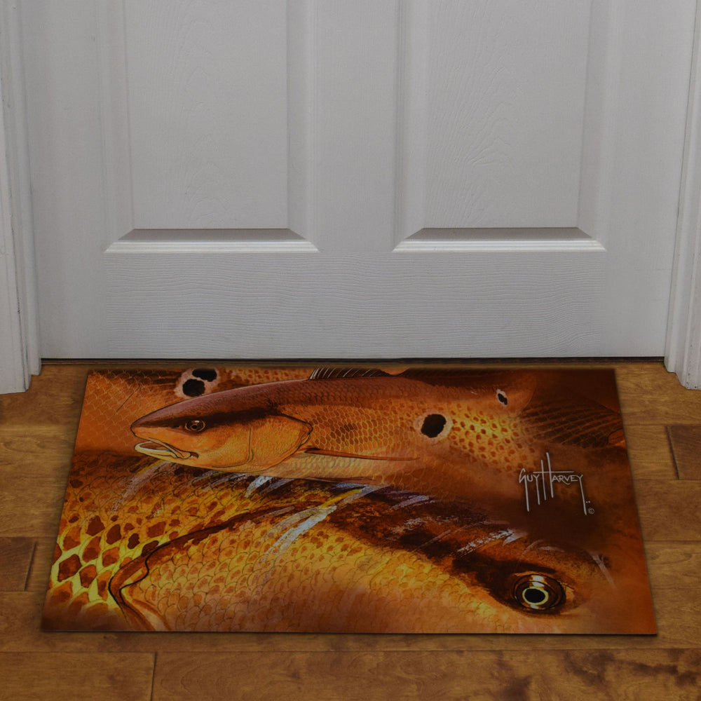 Door Mat Rubber 26In X 17In Guy Harvey Redfish