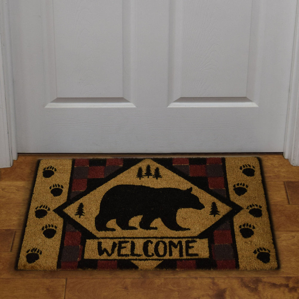 Coir Mat 30In X 18In Welcome Bear