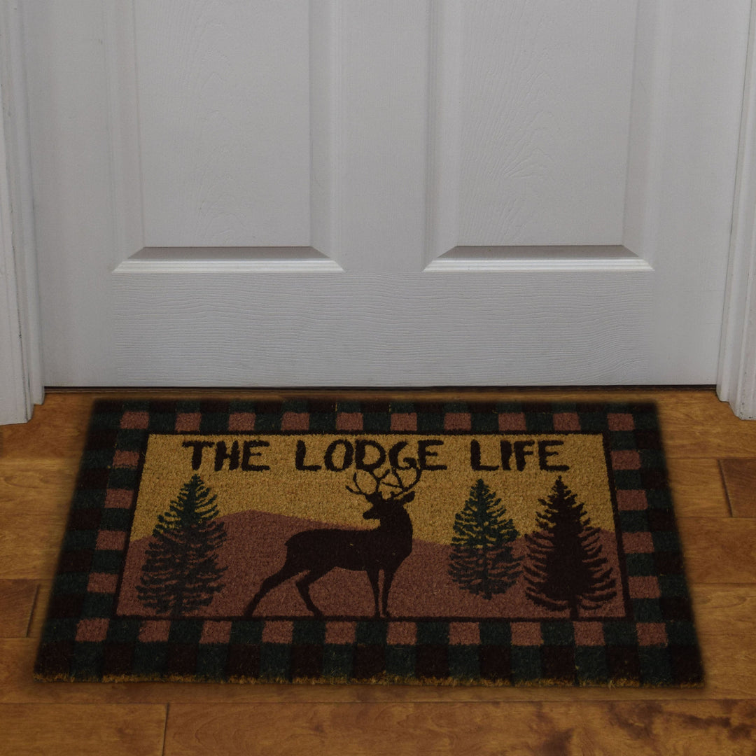 Coir Mat 30In X 18In Lodge Life Deer