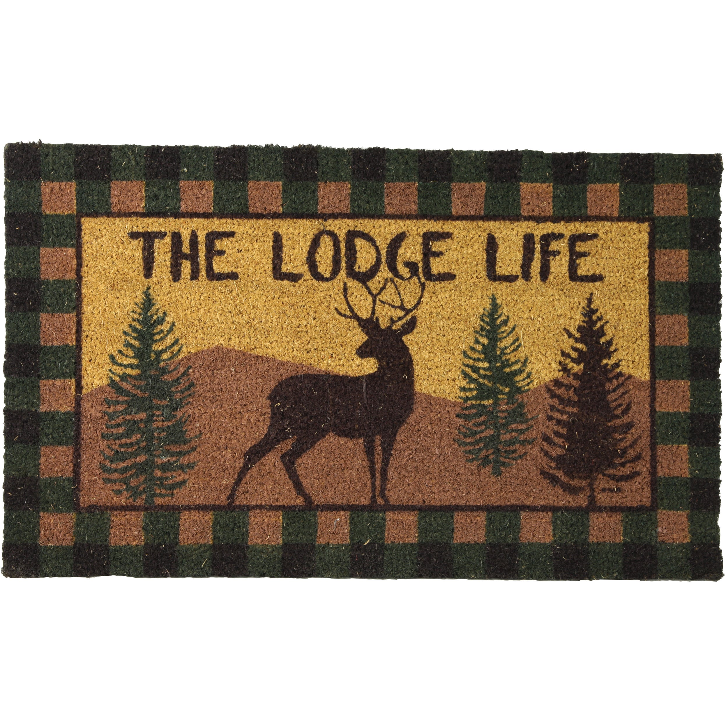 Coir Door Mat 30in x 18in - Welcome Bear