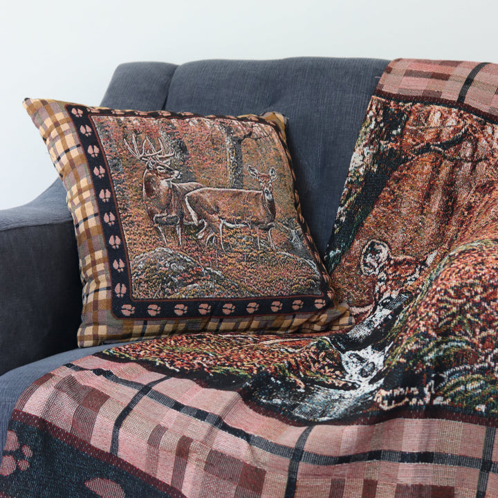 Tapestry Pillow 18In Deer 2Pk