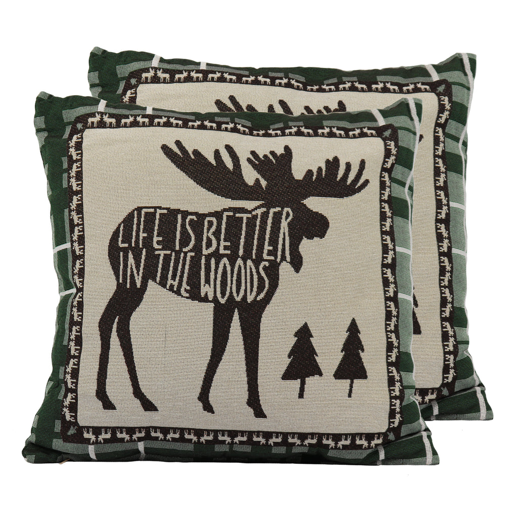 Tapestry Throw Pillows Pair With Removable Covers 18 By 18 Inch Square