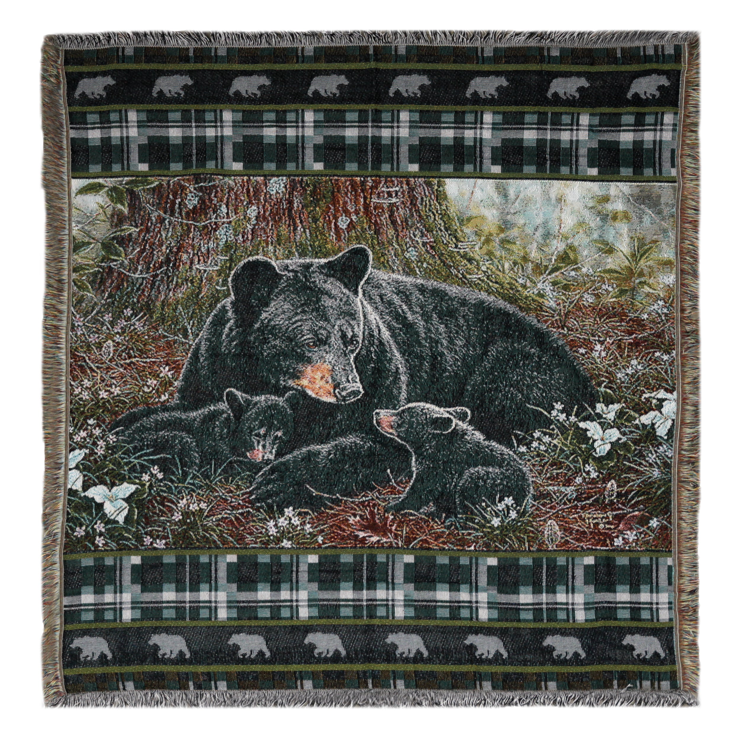 Black discount bear throw