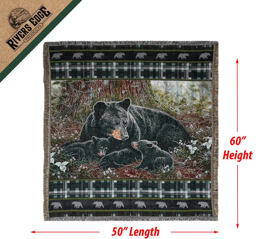 Tapestry Throw 50In X 60In Bear