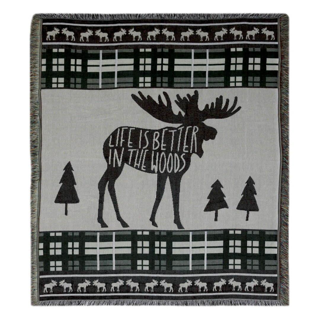 Tapestry Throw 50In X 60In Moose