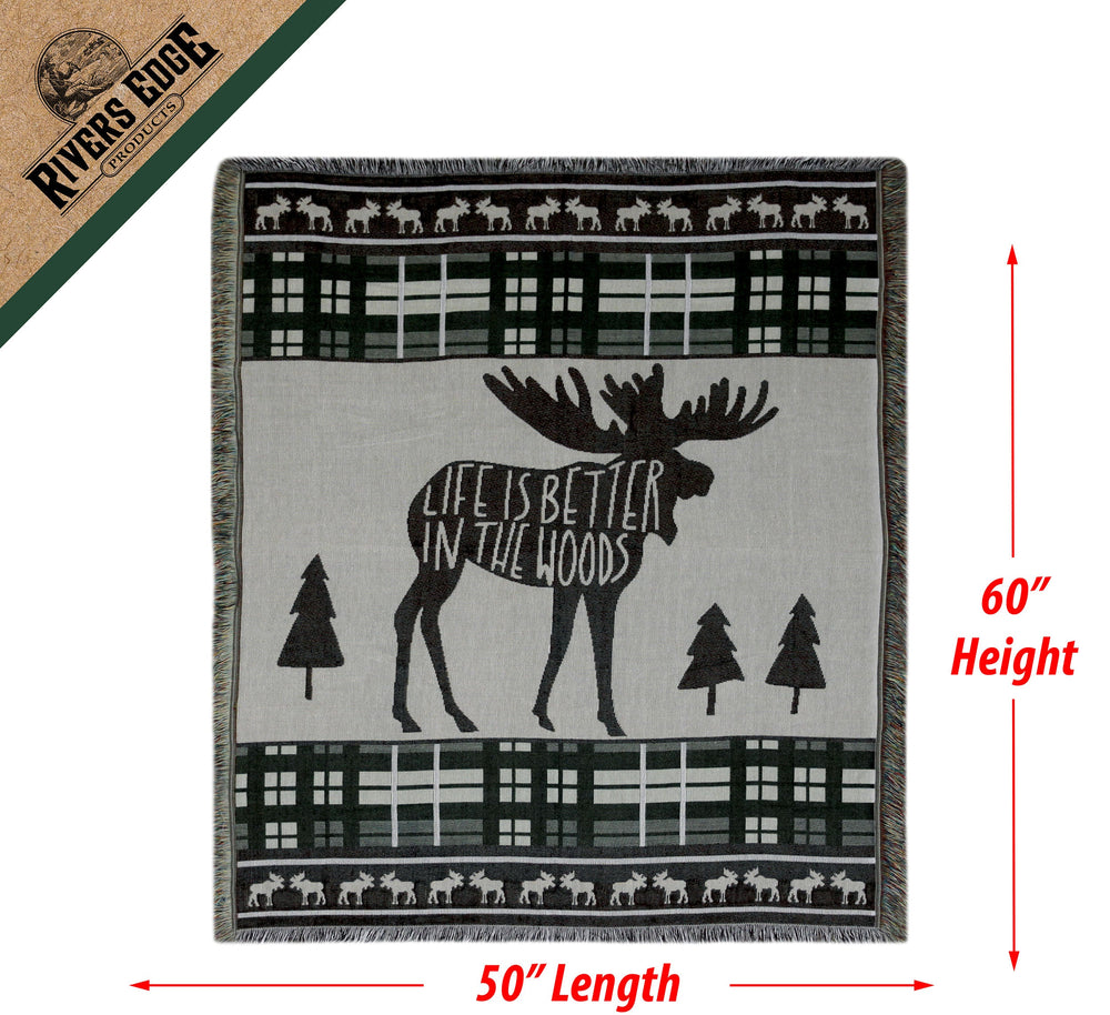 Tapestry Throw 50In X 60In Moose