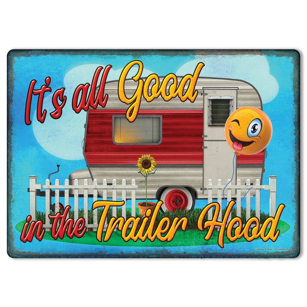 Metal Tin Signs, Funny, Vintage, Personalized 12-Inch x 17-Inch - Trailer Hood