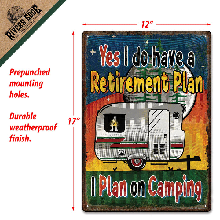 Tin Sign 12In X 17In Retirement Plan