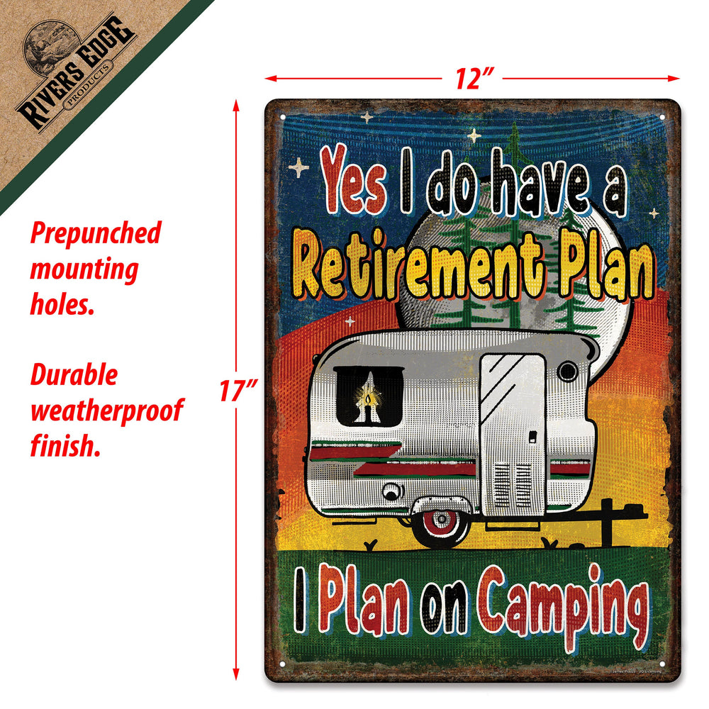 Tin Sign 12In X 17In Retirement Plan