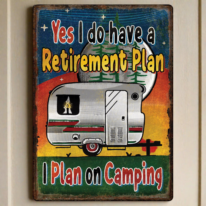 Tin Sign 12In X 17In Retirement Plan