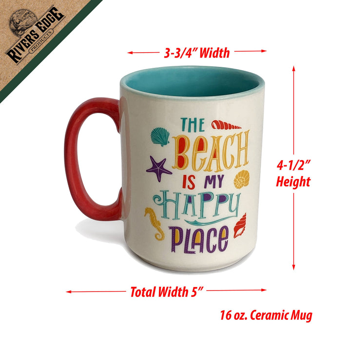 Ceramic Mug 16Oz Beach Happy