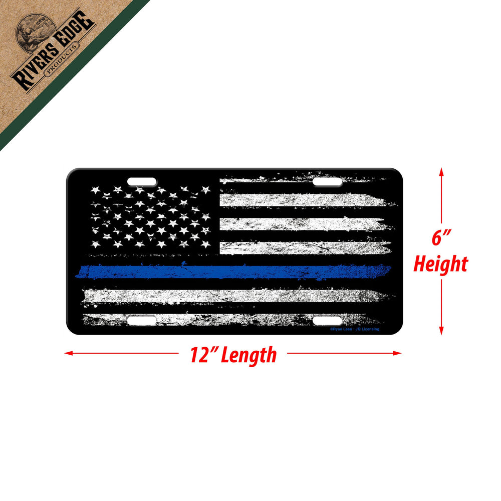 Vanity License Plate 12In X 6In American Blue Line