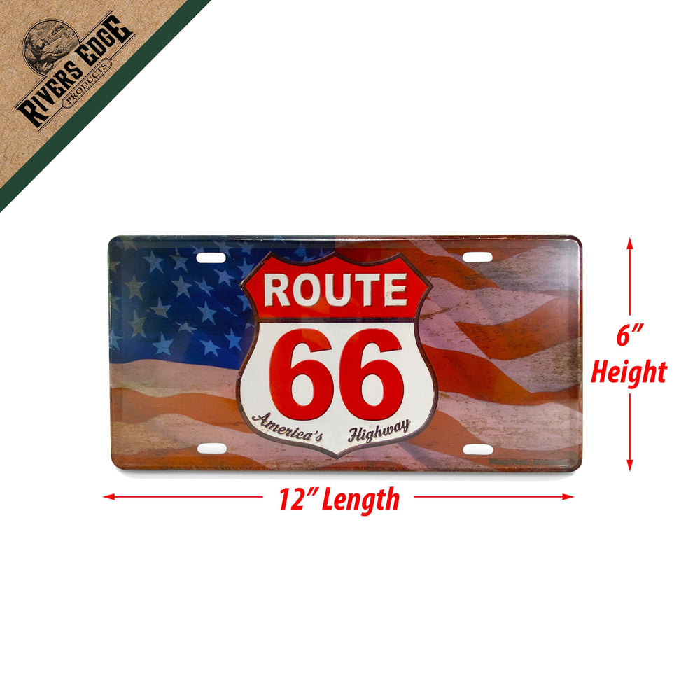 Vanity License Plate 12In X 6In American Route 66