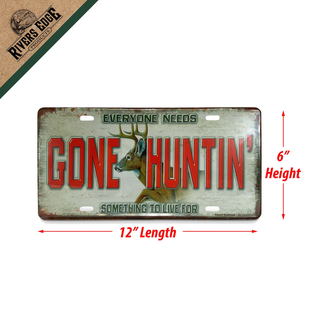 Vanity License Plate 12In X 6In Gone Huntin