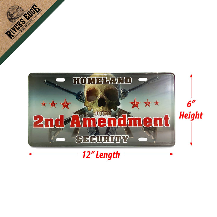 Vanity License Plate 12In X 6In 2Nd Amendment