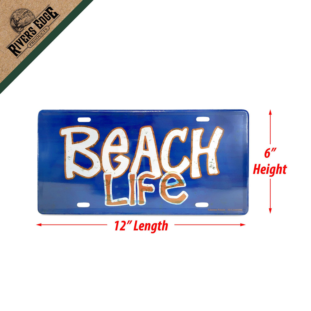 Vanity License Plate 12In X 6In Beach Life