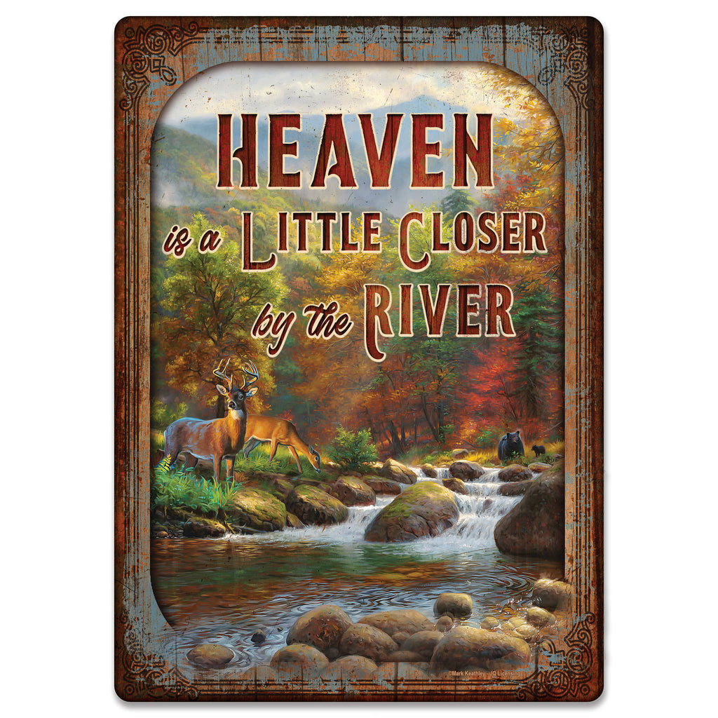 Metal Tin Signs, Funny, Vintage, Personalized 12-Inch x 17-Inch - Heaven River