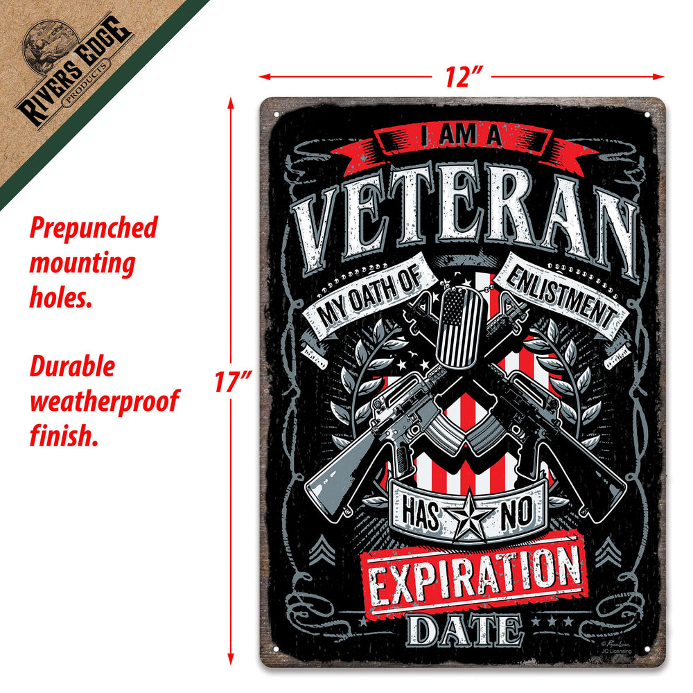 Tin Sign 12In X 17In Veteran Oath