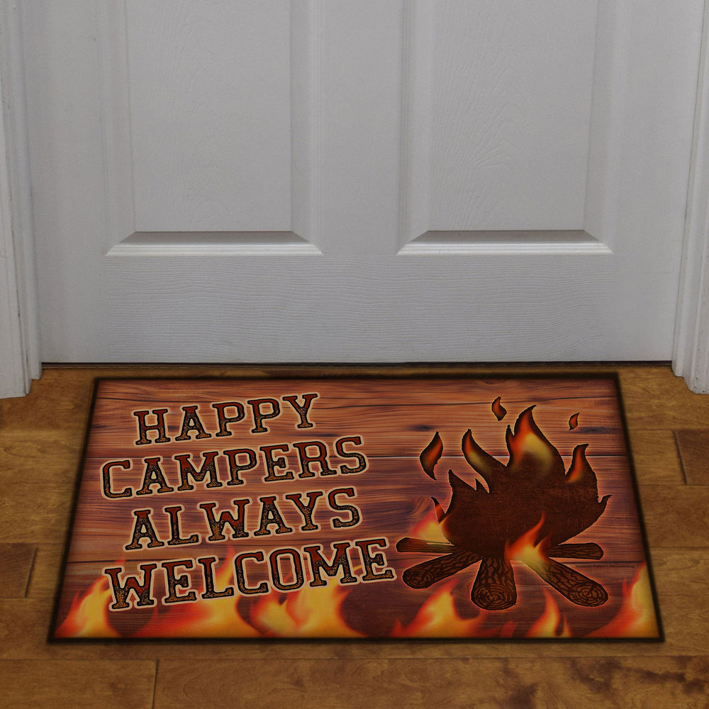 Door Mat Rubber 26In X 17In Happy Campers