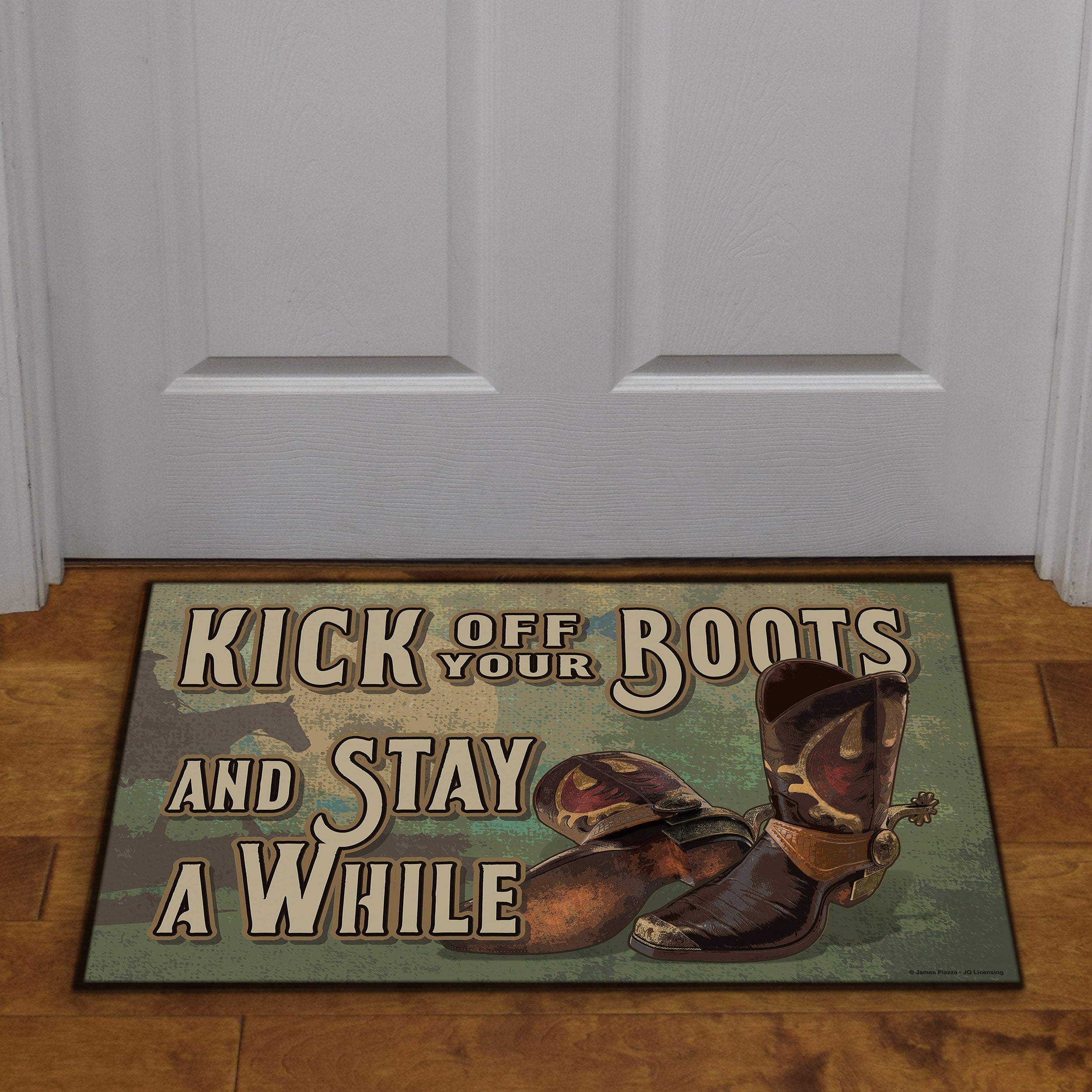 Stay Awhile Welcome Mat