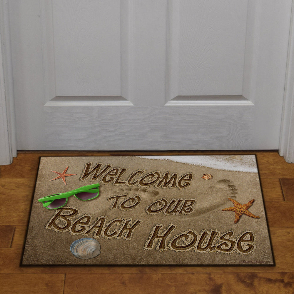 Door Mat Rubber 26In X 17In Beach House