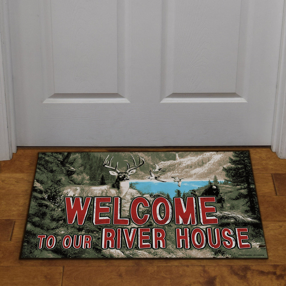 Door Mat Rubber 26In X 17In River House