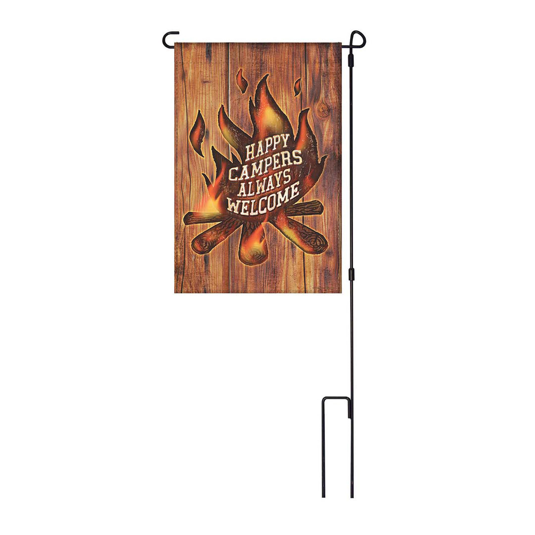 Lawn Flag 14In X 22In With Pole Campers Welcome