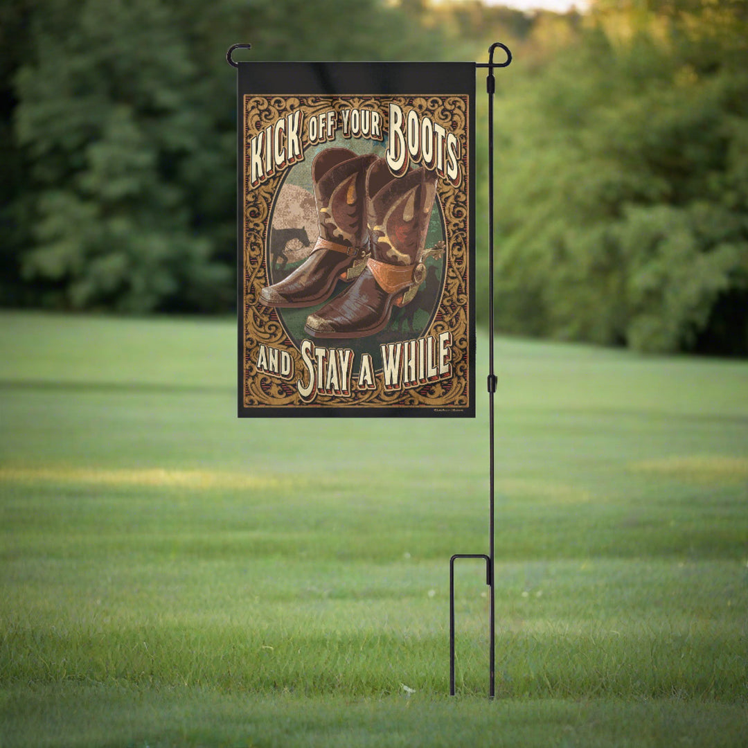 Lawn Flag 14In X 22In With Pole Kick Off Boots