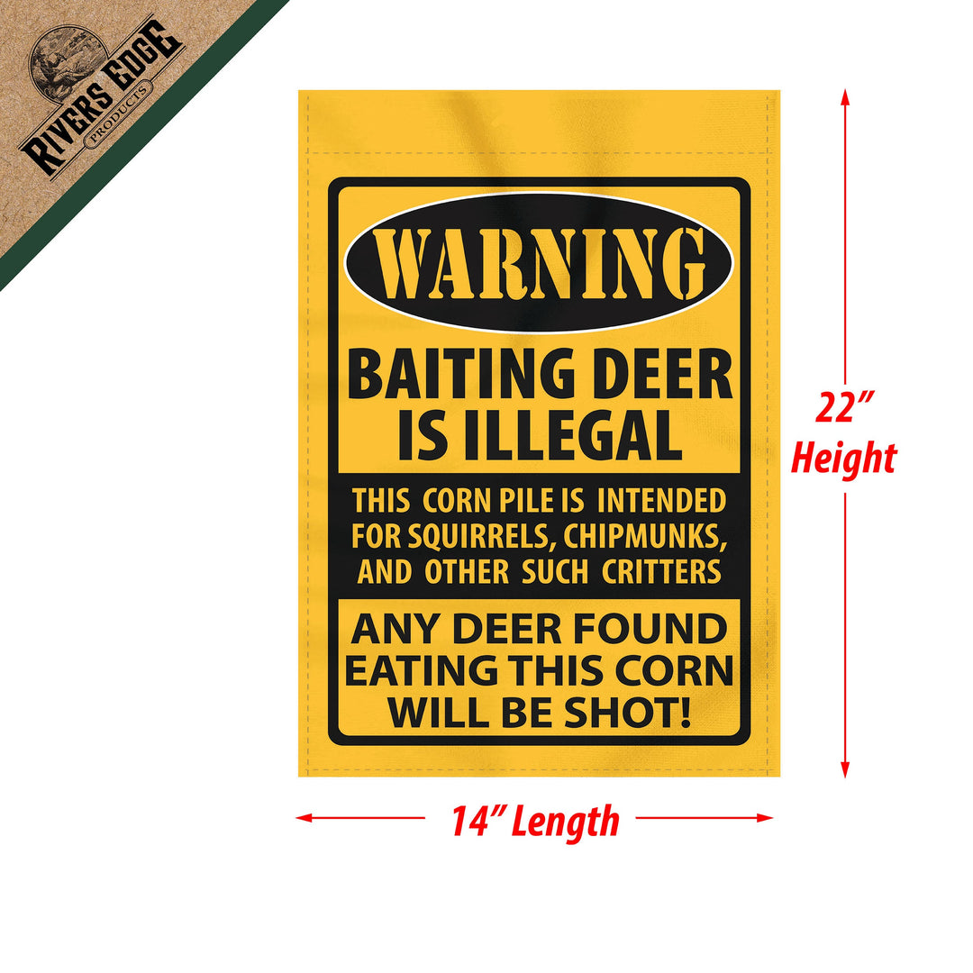 Lawn Flag 14In X 22In With Pole Warning Baiting